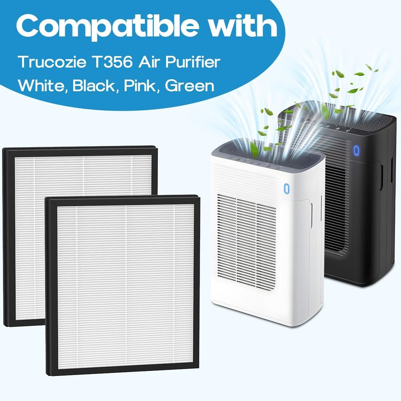 T356 Air Filter Replacement compatible with Trucozie T356 Air Puri