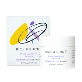 RICE & SHINE | Crema Regenerante de Noche Aceite de germen de arroz | 60% más de Vitamina E que el Aceite de Argán - Arrugas, Cicatrices y Manchas | 100% Natural