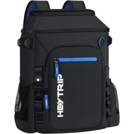 Heytrip Cooler Backpack 36 Cans Insulated Cooler Bag, Keep Freeze for 20 Hours, Waterproof & Leak-Proof Cooler with Multi-Compartments(White)