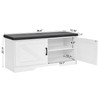 HOMSHO 2-Tier Storage Bench, 39.4" Wide Shoe Bench with Padded