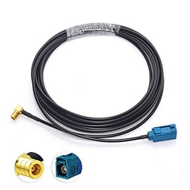 Eightwood DAB Antenna Cable SMB Fakra Cable Fakra Z Female to SMB Male Coaxial RG174 500 cm 1 Piece Compatible with DAB Car Antenna AM/FM Blaupunkt Pioneer etc