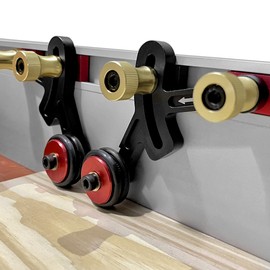 Unidirectional Feeder Woodworking Multifunctional Bearing Roller Pressing Feeder Aluminum Alloy  Loc Board Table Saws Feeding Safety Propelling Auxiliary Tool