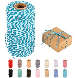 Twine String,328 Feet Blue Twines Bakers String Rope Craft Making Knitting Tags Twine Butchers Twine DIY Wedding Decor Supply Christmas Wrapping String Rope…