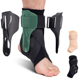 TISMOD Ankle Support Brace with X-shaped Cross-fixing Compression Sleeve Lace Up Ankle Support for Men and Women, Ankle Wrap Suitable for Running, Sports (Black,Small)