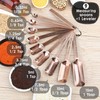 Copper Measuring Cups and Spoons Set, Stainless Steel Measuring Cups