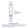 Labasics Glass Adapter, Vacuum Borosilicate Vertical Glass Adapter Removal, Vacuum