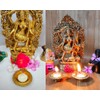 Castel Royale Mix Metal Pooja Decorative Diya, Diwali Gift Item,Metal