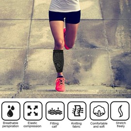 Espinilleras Mangas De Compresión Para Pantorrillas Envoltura Para Piernas Soporte Para Férula Para Espinillas Protectores Para Pantorrillas Para Hombres Y Mujeres Para Correr Baloncesto Ciclismo(S)