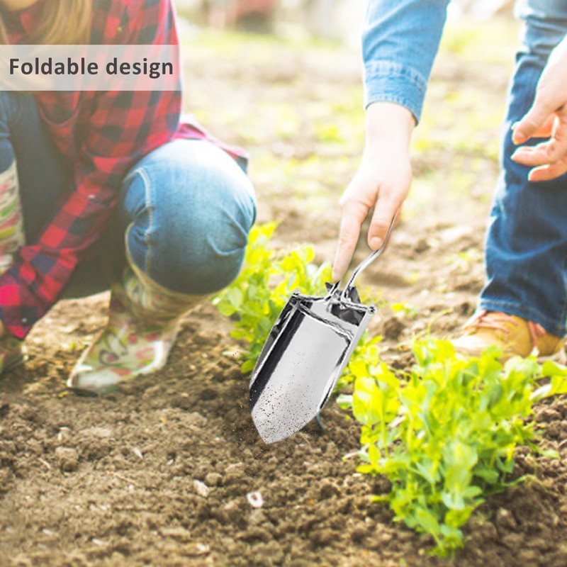 3PCS Mini Hand Shovel Folding Stainless Steel Trowel Portable Camping