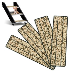 OCEANBROAD OCEANBROAD EVA Foam RV Step Cover 4 Pack 24'x6.5' with Self Adhesive for Ladders Trailers Truck Campers Stair Treads, Camouflage Brown