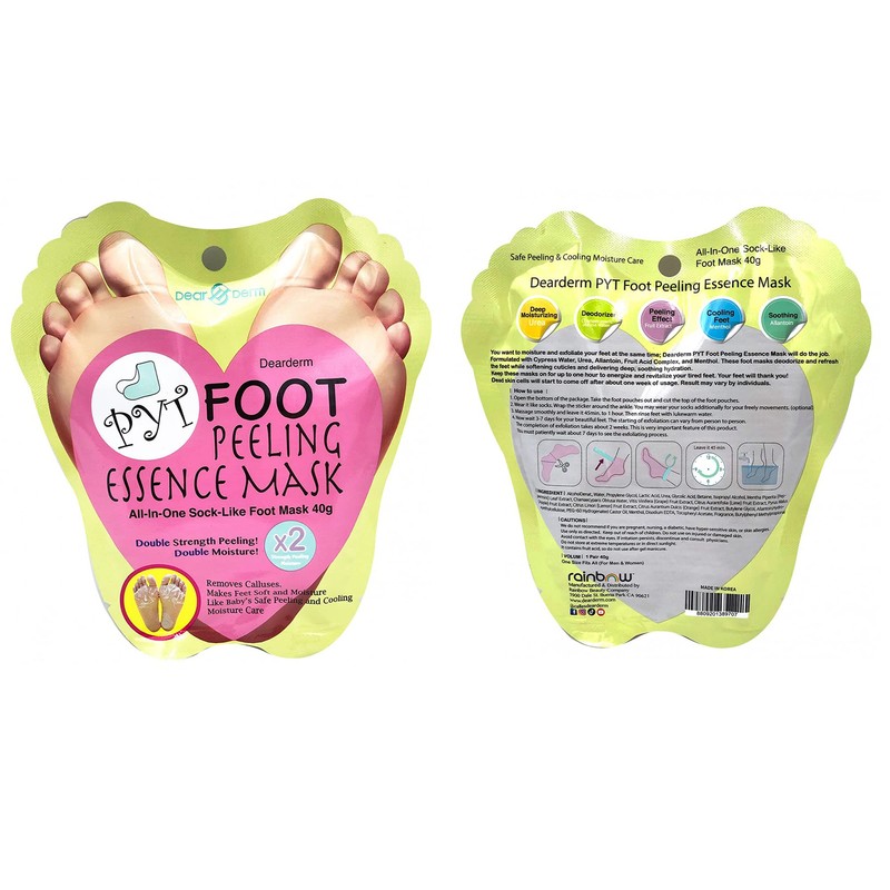 Dear and Derm Double Effect! DearDerm Foot Peel Mask, Peeling