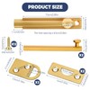 2 Pcs 3 Inch Solid Brass Surface Bolt, 90/180 Degree