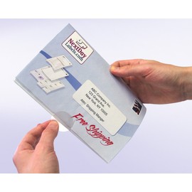 Wafer Tab Seals, 1 inch Diameter, Translucent, Great to Seal Folded Self-Mailers, Booklets and Catalogs, 1000 Labels per Roll