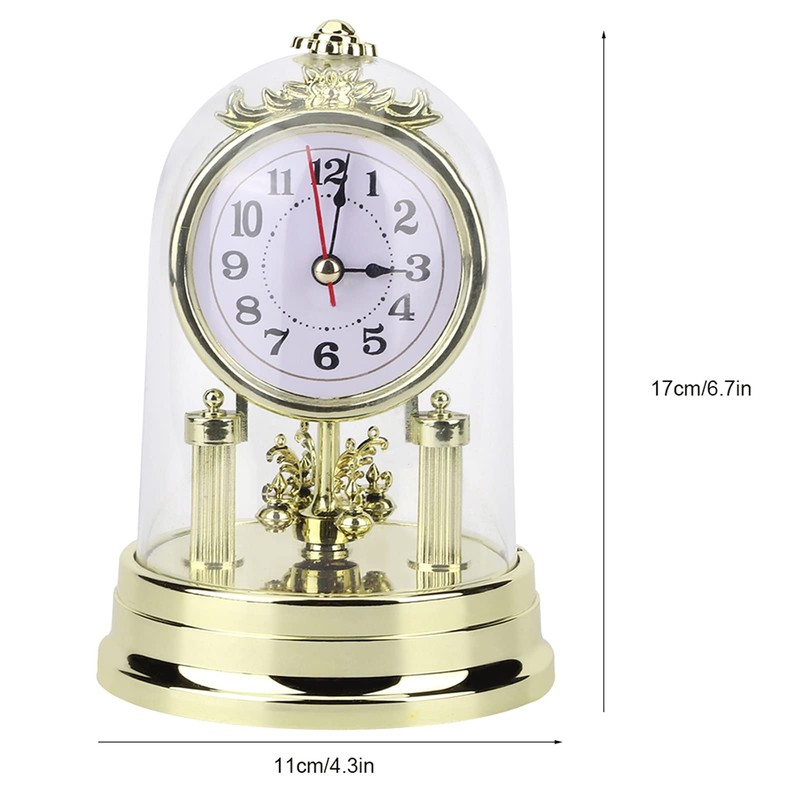 Table Clock, European Retro Style Living Room Clock Antique Silent