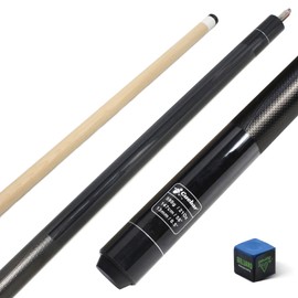 CUEBAR Pool Cue, 58 Inch Pool Sticks for Adults, 2-Piece House Bar Billiard Cue Stick with 3D Grip, Pool Table Sticks for Men Women - Black,21 Oz