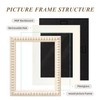 BWPFRAME 8x10 Picture Frame Matted to 5x7, Modern Style, Solid