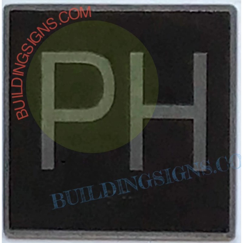 BuildingSigns.com ELEVATOR FLOOR NUMBER PH SIGN- ELEVATOR JAMB PLATE FLOOR