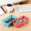 Buyitt Colorful Plastic Storage Baskets with Handle, Small Desktop Storage