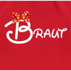 Shirtracer - Gym Bag Backpack - JGA Stag Night Women - Bride Bow White, 05 Red, Unit size