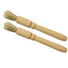 Coffee Grinder Cleaning Brush 2Pcs, Wood Handle & Natural Bristles Wood Dusting Espresso Brush Accessories for Bean Grain Coffee Tool Barista Home Kitchen