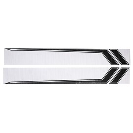 2pcs Car Side Door Sticker Waterproof Universal Sports Racing Style Stripes Graphic Sticker for Trucks SUVs Car Body Black