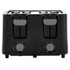 Continental Electric CE-TT029 Toaster, 4 Slice, Black