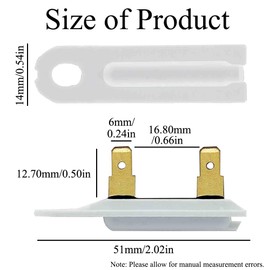 TopHomer 3 Pcs Plastic Fuse Dryer Thermal WP3392519 ReplacementCompatible with Crosley, Maytag and Whirlpool, Features Dryer Door Switch Fuses, for Repair and Maintenance