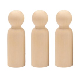 MAHAVIMOKSA 50pcs Unfinished Wooden Doll Body Doll People for DIY Art Craft Painting Home Party Decor (65mm, Boy)