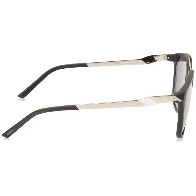 ALPINA Unisex Fleek Sunglasses, Black-silver matt, Unit size