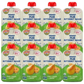Earth's Best Earth's Best Organic Pear Butternut Squash Fruit + Veggie Puree 3.5 oz Pouch (Pack of 12)