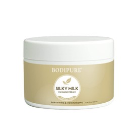 BODIPURE Silky Milk Massage Cream - Ultra Hydrating, and Protein Rich Formula - Perfect for Professional Muscle, and Joint Massage, 8.46 Ounce