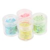 OHPHCALL Metallic Iridescent Glitter Sequins 4 Bottles Luminous Glitter Powder