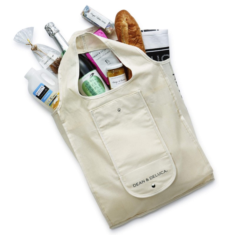 Dean & Deluca Shopping Bag, Natural, Eco Bag, Foldable, Lightweight,