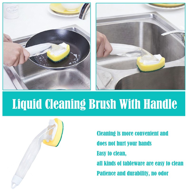 Cleaning Sponge Dish Sponge with Handle Dish Wall Sponge Washing