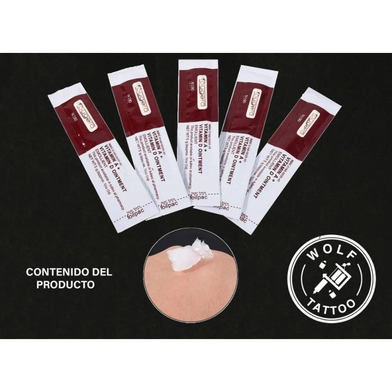 Crema Fougera Vitamina A D Tatuaje Microblading 100 Pzs