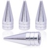 MEAJOO 4PCS Spiked Shape Tire Valve Stem Caps, Aluminum Alloy