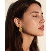 Gold Teardrop Earrings for Women, Chunky Gold Drop Statement Earrings