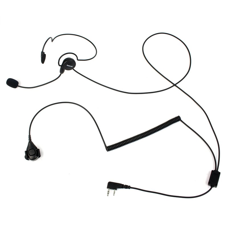 ORetevis Walkie Talkie Earphone Microphone Headset with PTT Black