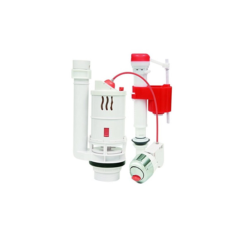 DICA, Sistema DICA Dual para W.C., Acabado Blanco y Rojo,