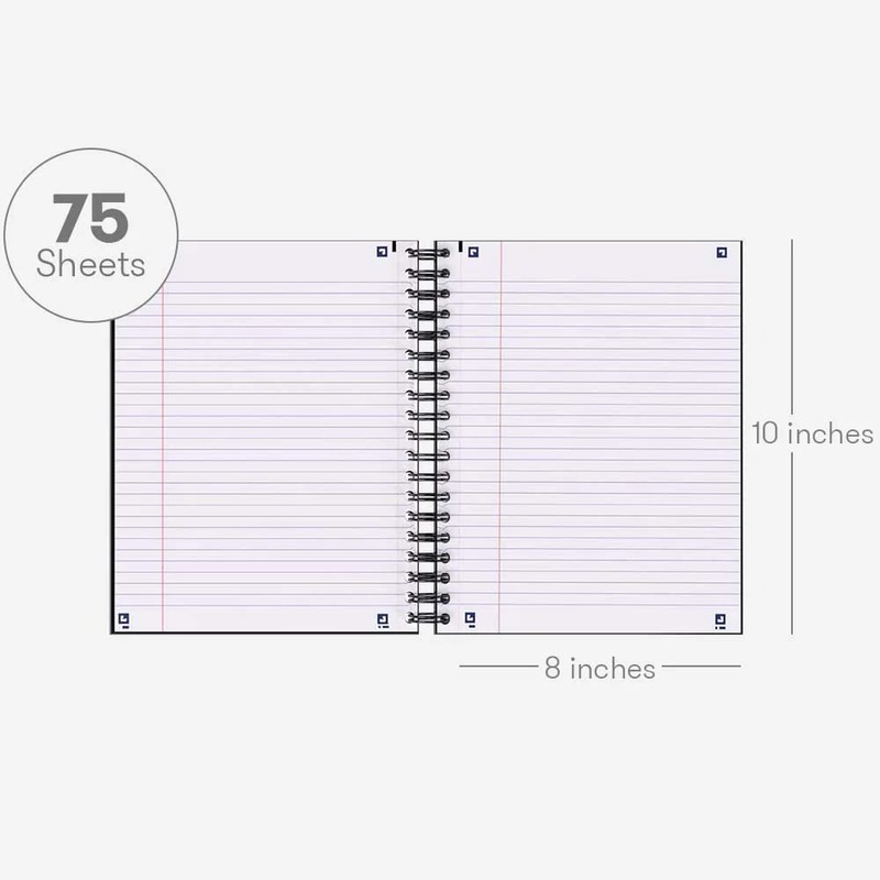 Hamelin, Spiral Notebook, 8x10in, College Ruled, Hardcover, 75 shts/150 Pgs,