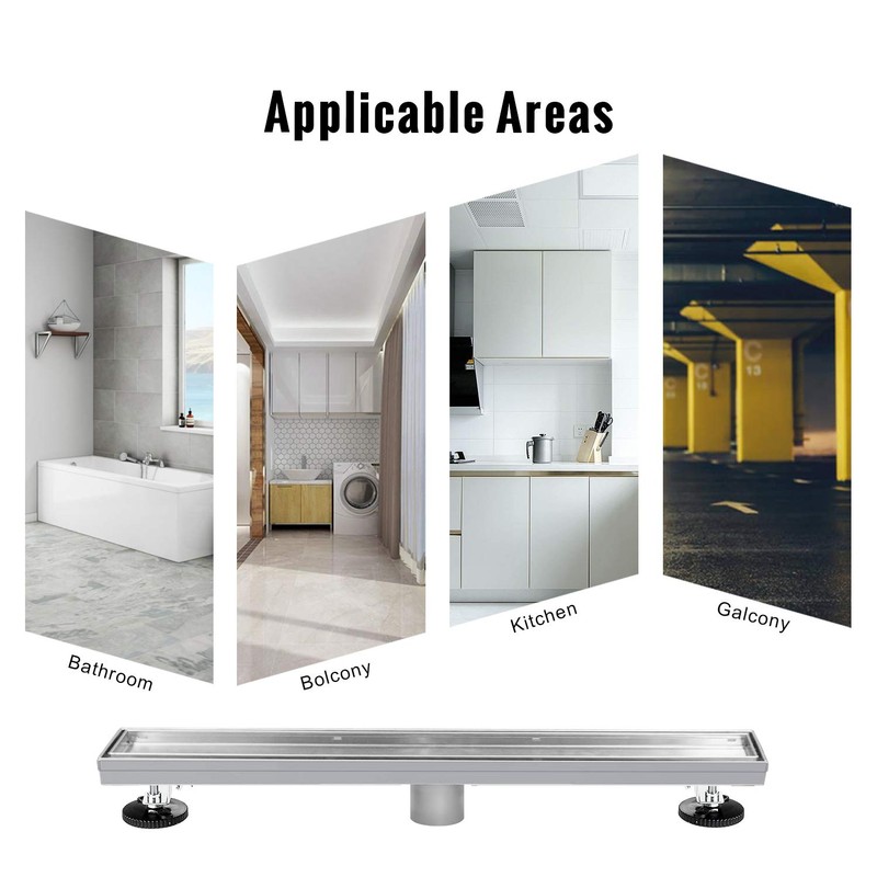SaniteModar Linear Shower Drain 32 inch Tiled Insert 2 in