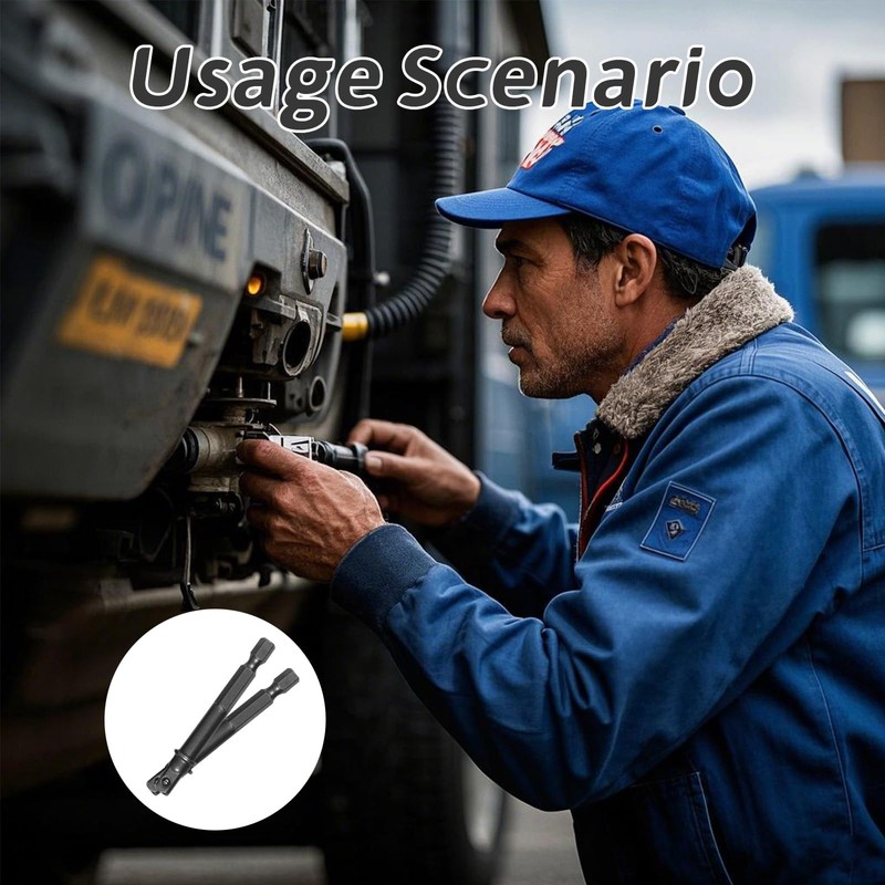 5PCS 1/4 Socket Driver Adapter Set, Black Drive Drill Impact