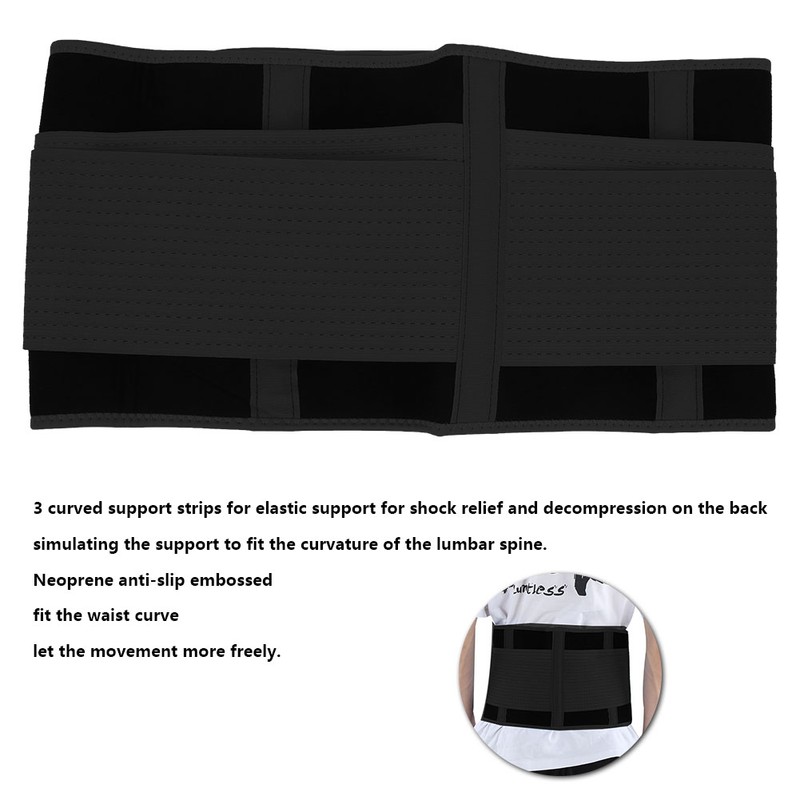 Breathable Mesh Support Exercise Belt Adjustable Waistband Fitness Waist ProtectorBlack
