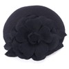 Lawliet Autumn Winter Beret Hat Flower Wool Fascinator Hat Gatsby