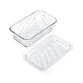 Gemco Multi Function Butter Dish, 6-Inch, Clear