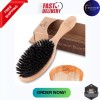 BLACK EGG Boar Bristle Hair Brush for Women Men Kid,