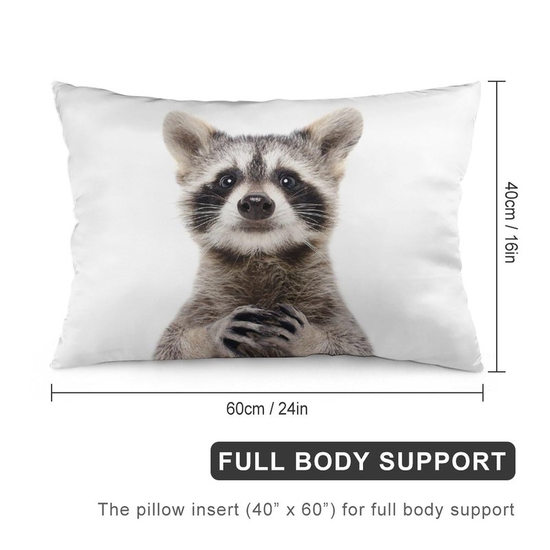 NIBABA Cushion Covers Cute Cute Funny Raccoon Decorative Pillow Covers