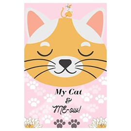  My Cat & Me-ow!: Cat Book Journal and note pad Pink and yellow 6 x 9: Cat log and journal book