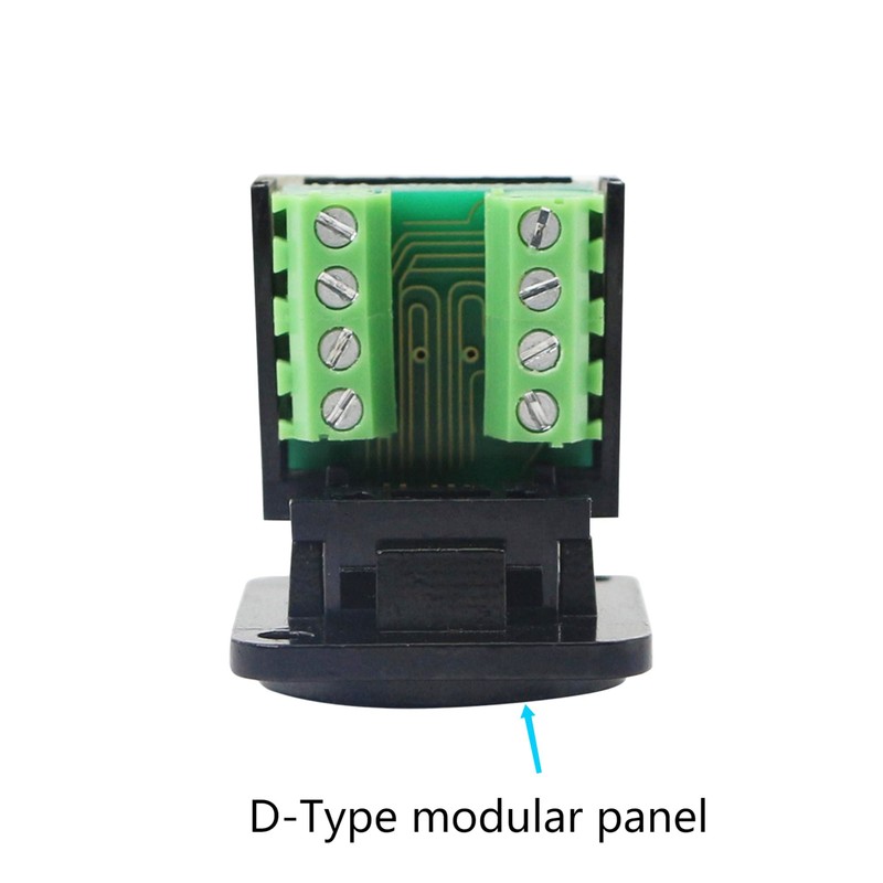 SHANFEILU RJ45/8P8C D-Type Panel Mount Ethernet Extender Cat5E Terminal Solderless