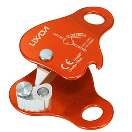 Lixada Rock Climbing Ascender Ultralight Fall Arrest Protection Belay Device Self-Locking 8-13MM Rope Grip Clamp for Outdoor Climbing and Rescue (Orange)